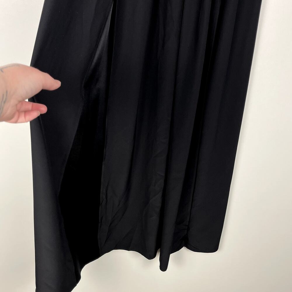 Amanda Uprichard Black Strapless‎ Silk Midi Dress Small Cocktail Party Revolve - Picture 7 of 16